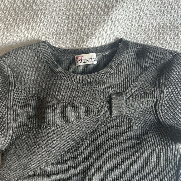 Red Valentino. Knit Drop Waist Dress - Picture 5 of 6